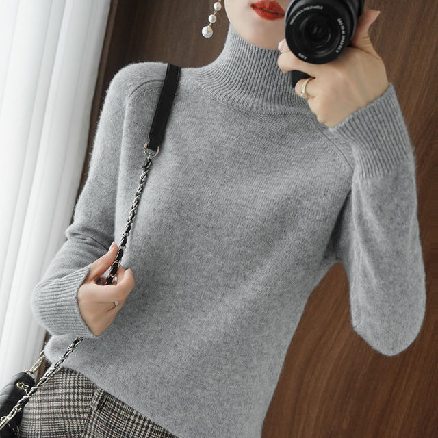 Warm Turtleneck for Women - Celeste-Grey-S-State of Style
