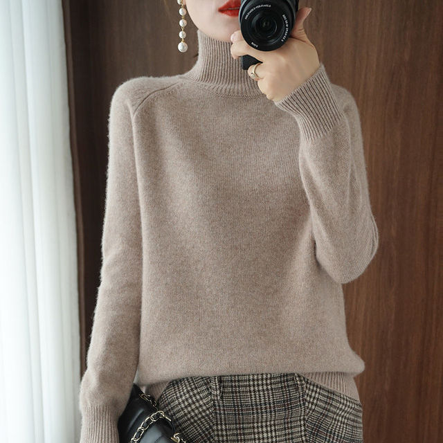 Warm Turtleneck for Women - Celeste-Khaki-S-State of Style