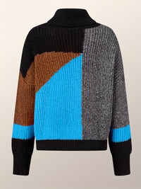 Warm Turtleneck Sweater - Lorena-Blue-S-State of Style