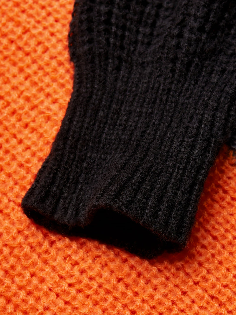 Warm Turtleneck Sweater - Lorena-Orange-S-State of Style