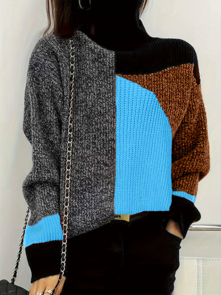 Warm Turtleneck Sweater - Lorena-Orange-S-State of Style
