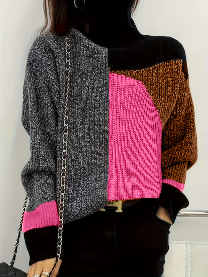 Warm Turtleneck Sweater - Lorena-Orange-S-State of Style