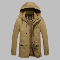 Warm Waterproof Men’s Winter Jacket - ArcticShield-Khaki-L-State of Style