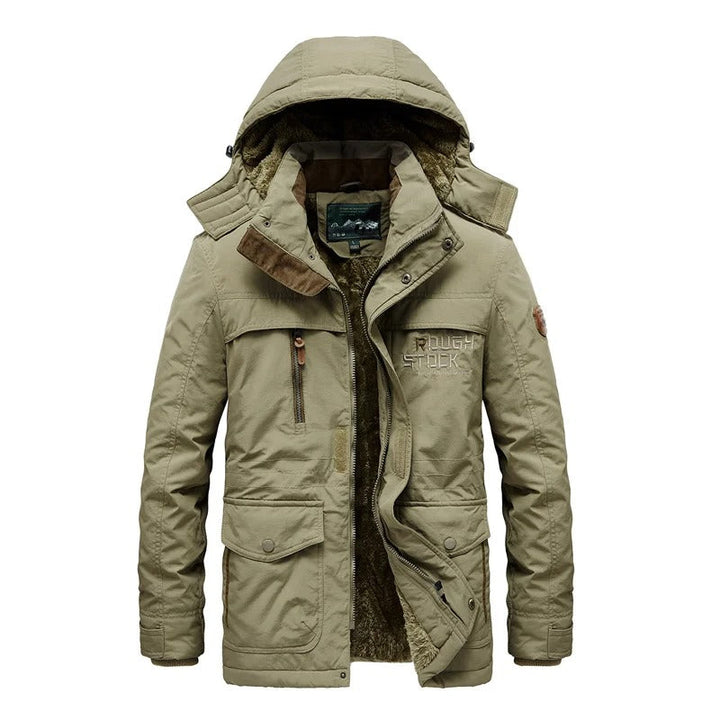 Warm Winter Jacket for Men - Daan-Khaki-M-State of Style