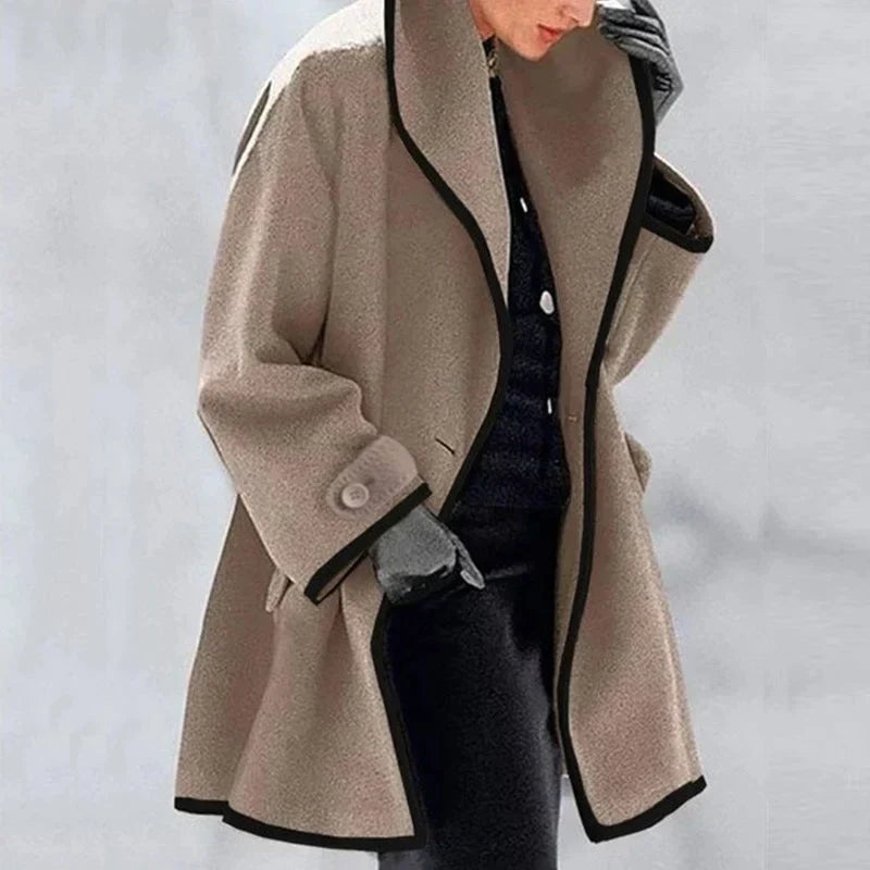 Warm Winter Wool Ladies Trench Coat - Emma-Brown-S-State of Style