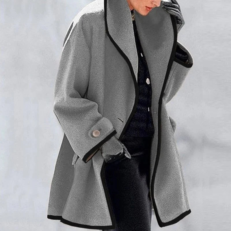 Warm Winter Wool Ladies Trench Coat - Emma-Griey-S-State of Style