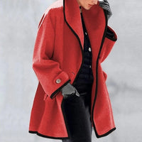 Warm Winter Wool Ladies Trench Coat - Emma-Red-S-State of Style