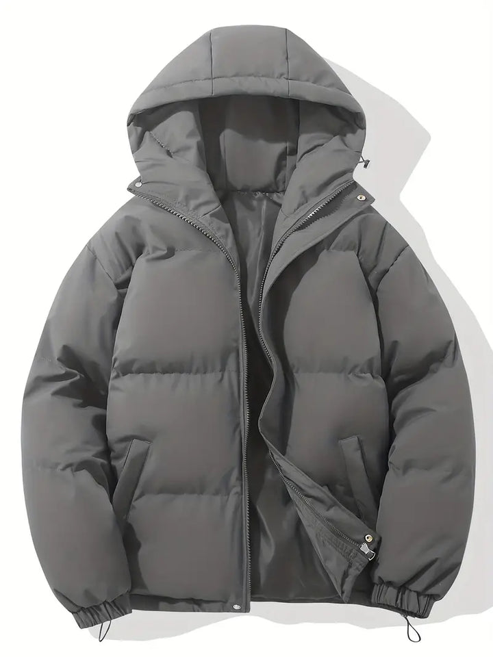 Warm Women's Hooded Jacket - Aurelia-Dark Grey-M-State of Style