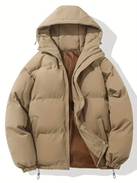Warm Women's Hooded Jacket - Aurelia-Khaki-M-State of Style