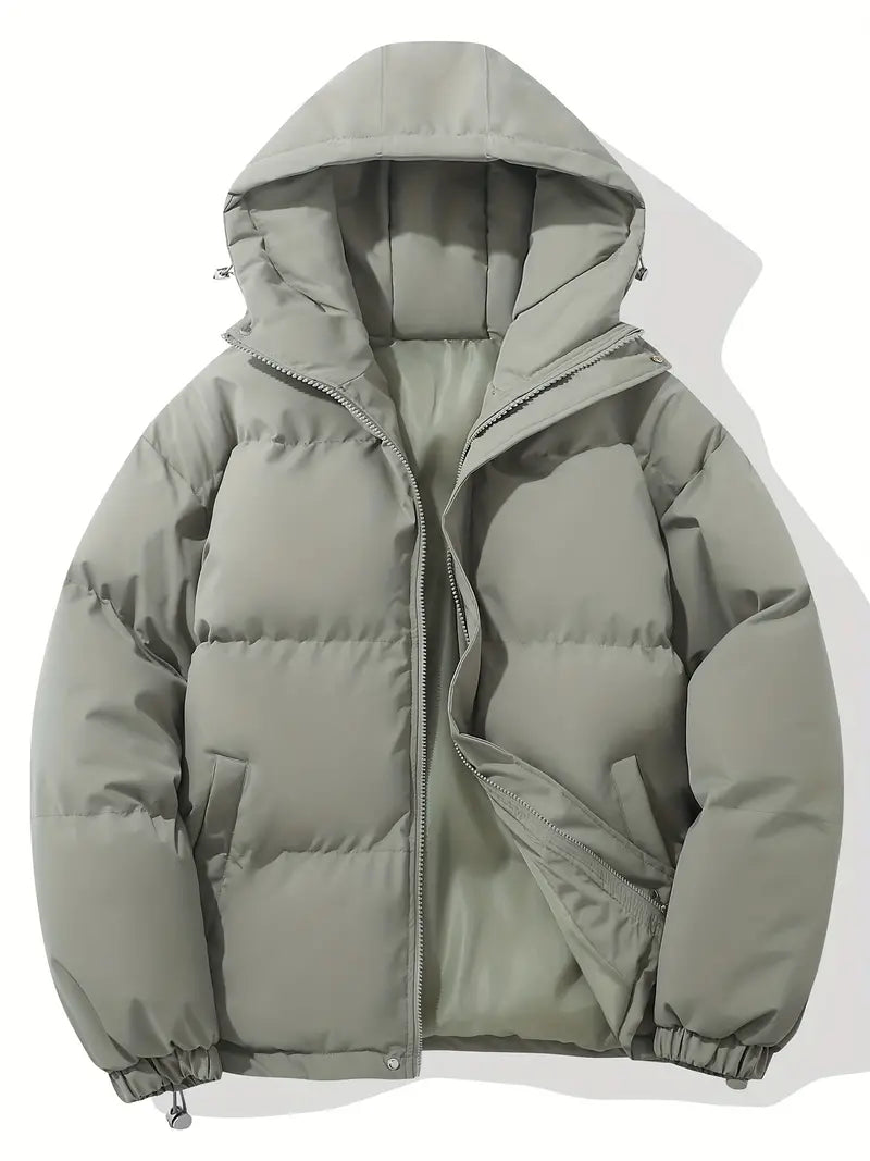 Warm Women's Hooded Jacket - Aurelia-Light Grey-M-State of Style