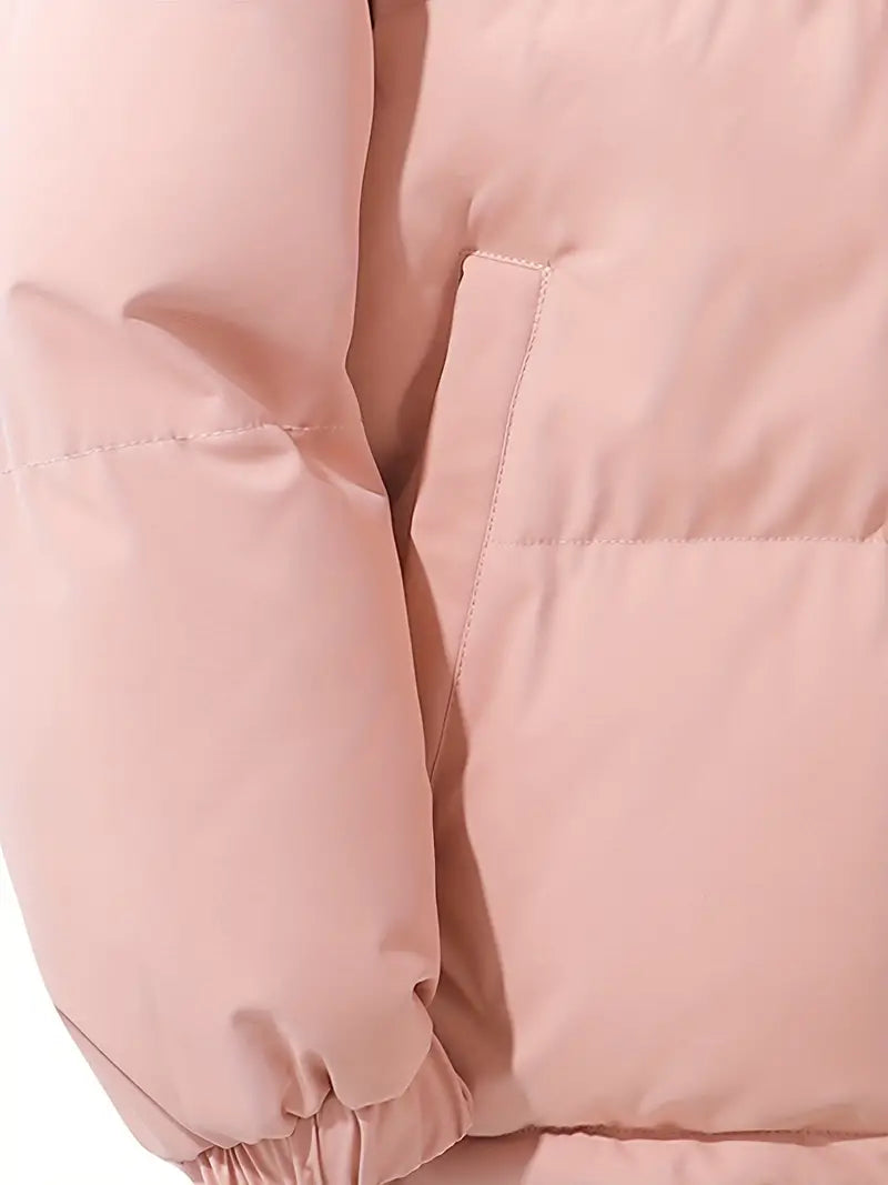 Warm Women's Hooded Jacket - Aurelia-Pink-M-State of Style