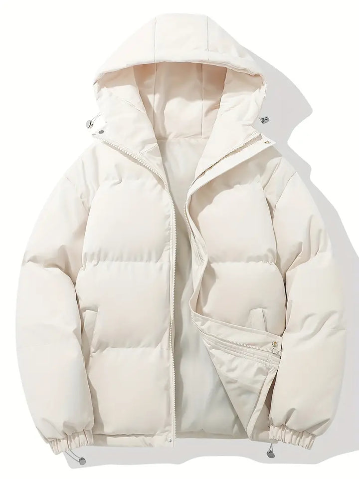 Warm Women's Hooded Jacket - Aurelia-White-M-State of Style