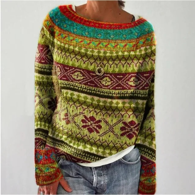 Warm Women's Jumper with Stylish Details - Nova-Multicolor-S-State of Style