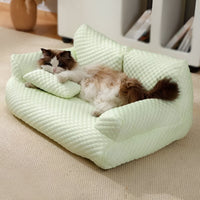Washable Plush Pet Cushion Bed - CozyPaws-M-Grey-State of Style
