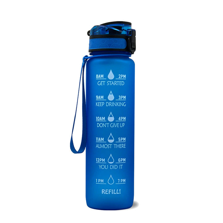 Water bottle with Timeline - HydraHero-Blue-State of Style