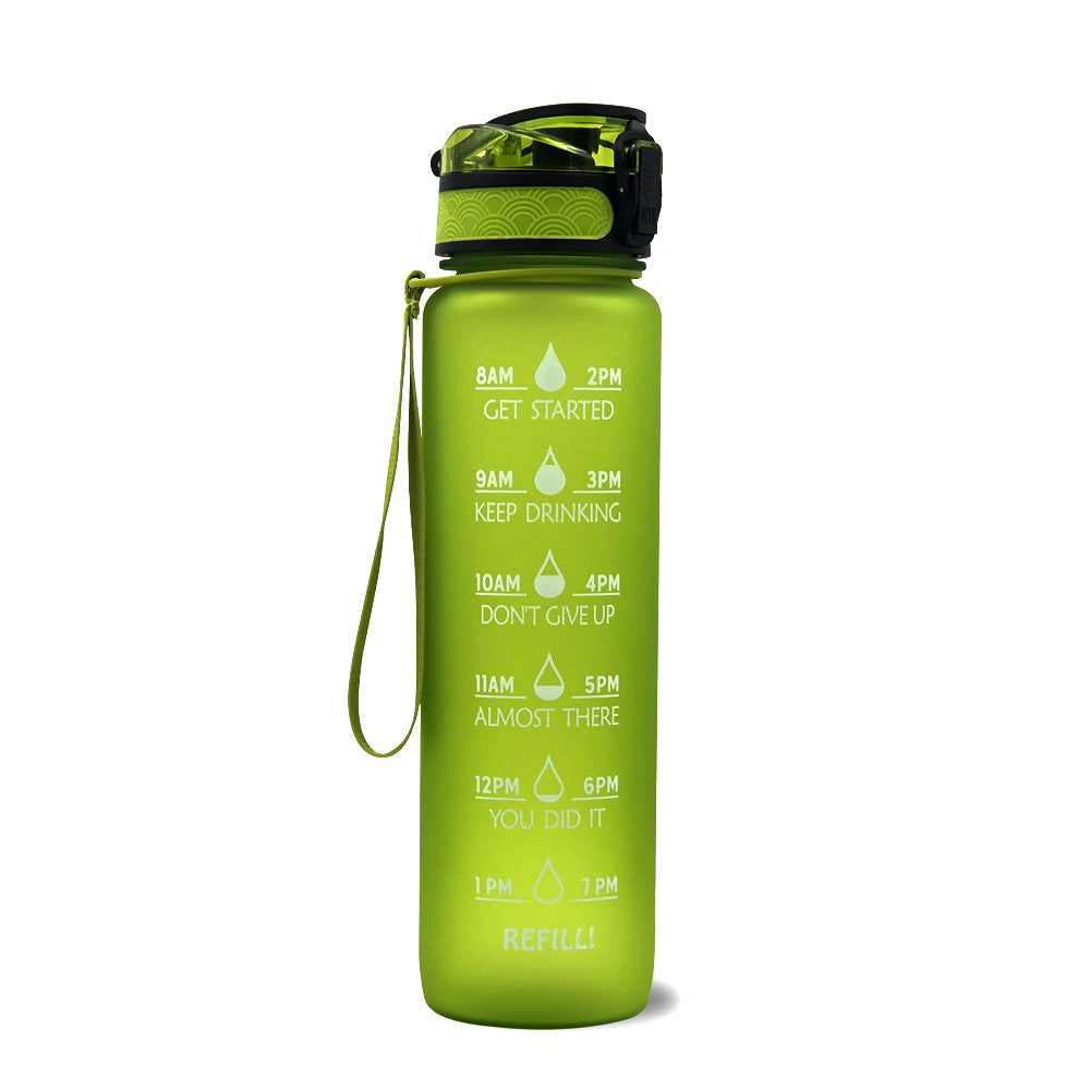 Water bottle with Timeline - HydraHero-Green-State of Style