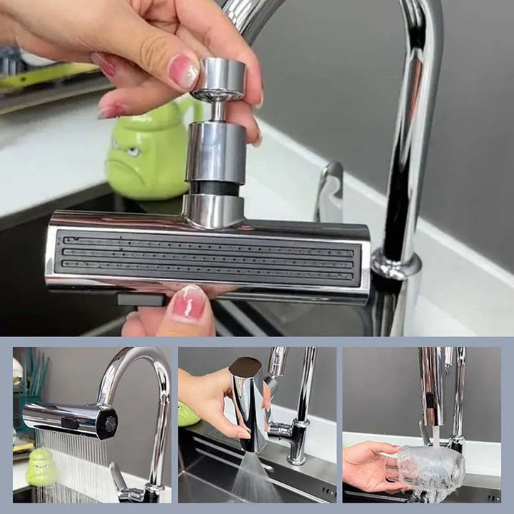 Water-Saving Faucet Extender - AquaPower-Silver-State of Style