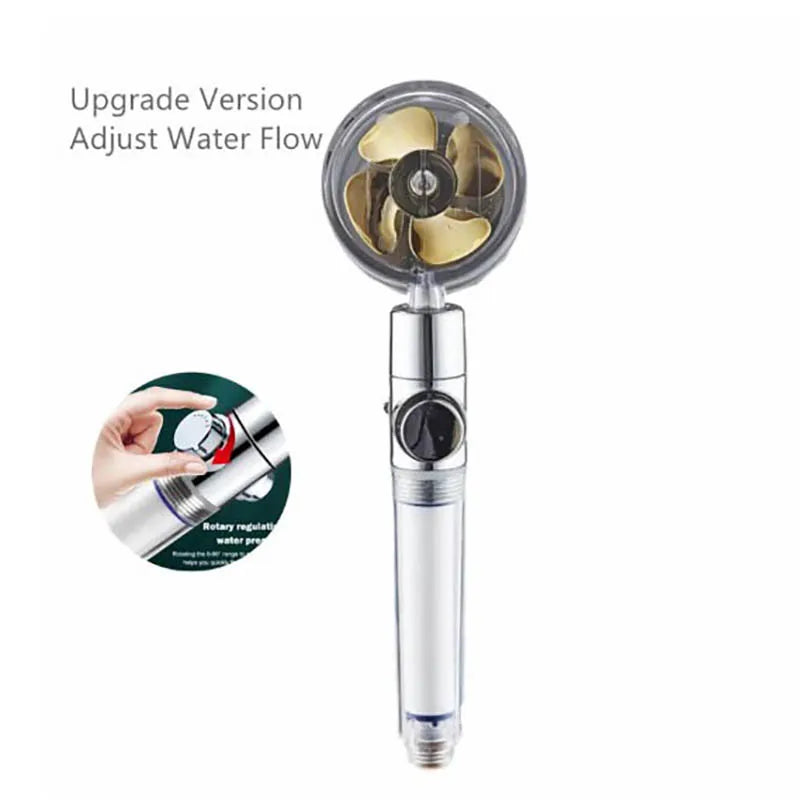 Water-Saving Shower Head with 360° Rotation - AquaTurbo-Transparent-State of Style