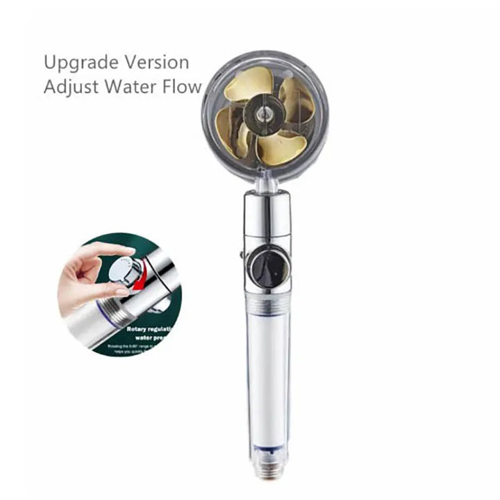 Water-Saving Shower Head with 360° Rotation - AquaTurbo-Transparent-State of Style