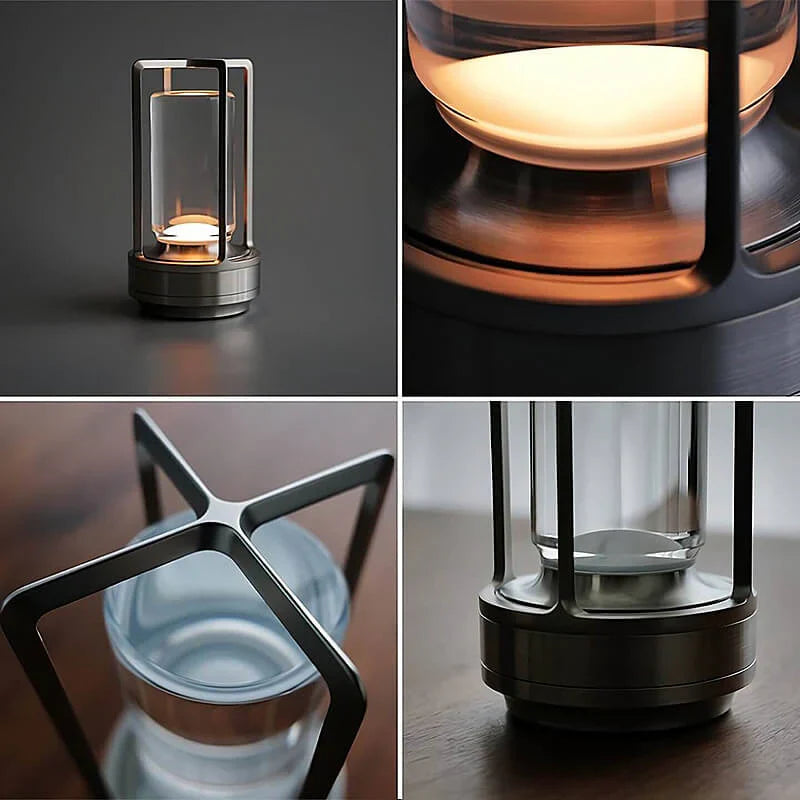 Waterproof and Portable Crystal Table Lamp - AuroraGlow-3 Colours - Touch Control-Gold-State of Style