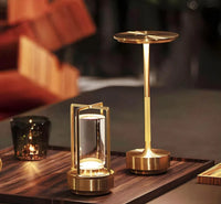 Waterproof and Portable Crystal Table Lamp - AuroraGlow-3 Colours - Touch Control-Gold-State of Style