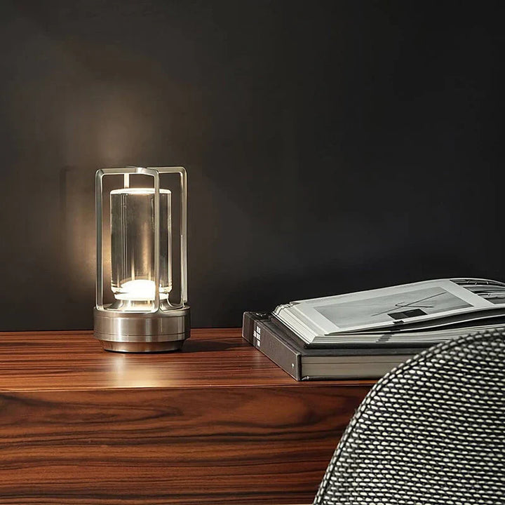 Waterproof and Portable Crystal Table Lamp - AuroraGlow-3 Colours - Touch Control-Silver-State of Style