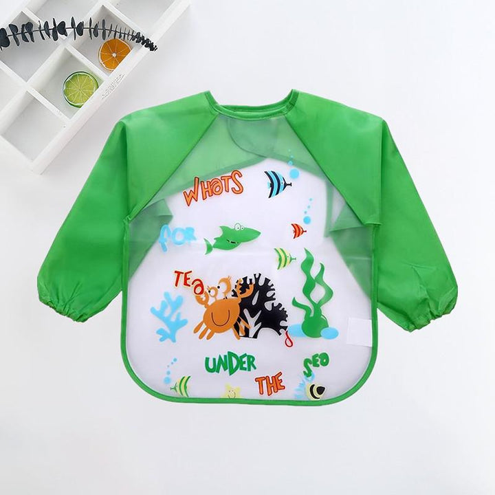Waterproof Baby Bib with Sleeves-A-0-3 years old-State of Style