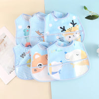 Waterproof Baby Bibs – Adjustable 5 Pieces-Blue - random 5 pieces-State of Style