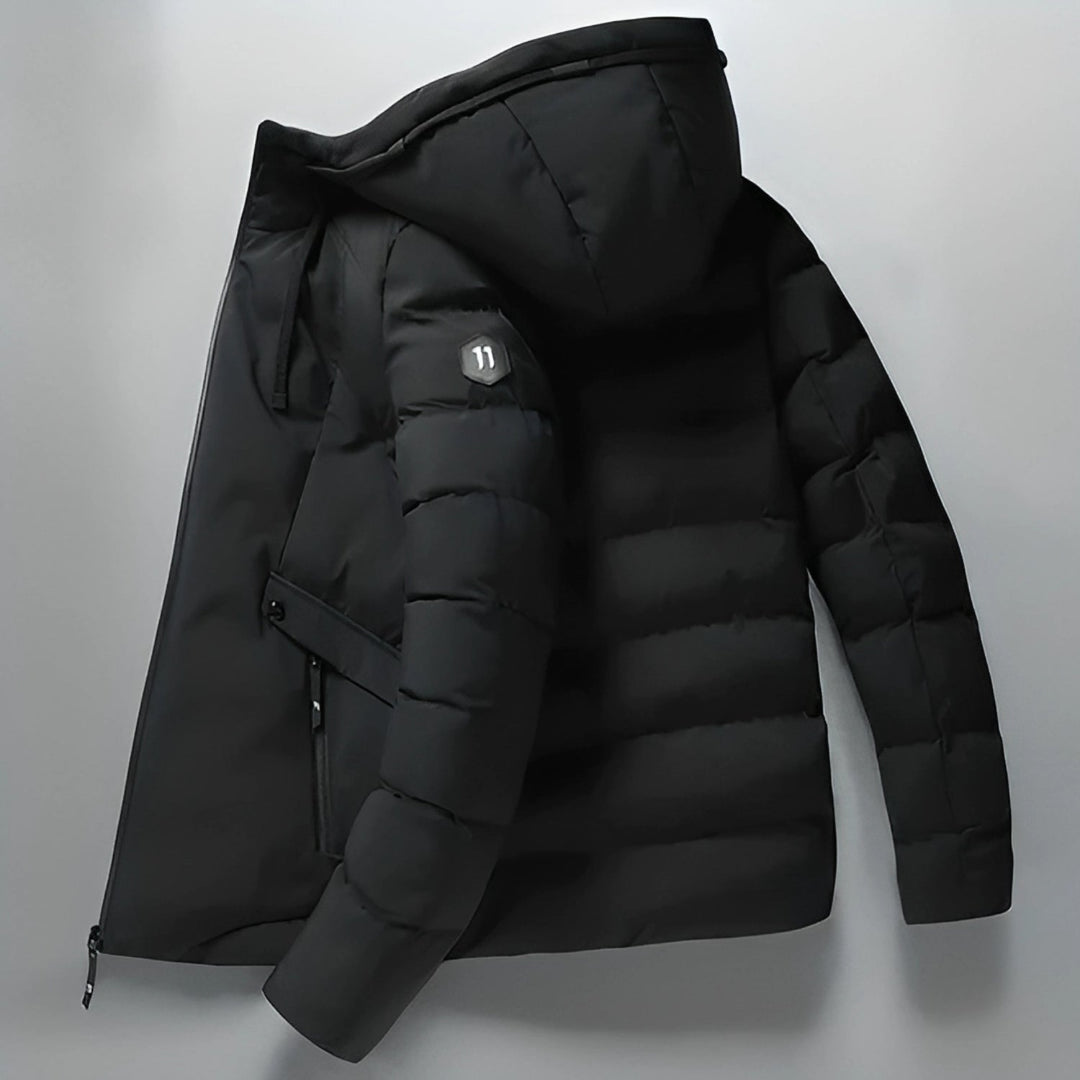 Waterproof Comfortable Men's Winter Parka - Arwin-Black-M-State of Style