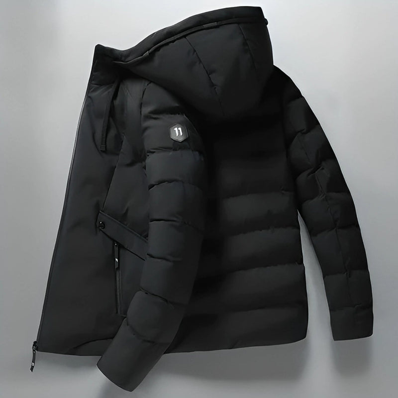 Waterproof Comfortable Men's Winter Parka - Arwin-Black-M-State of Style