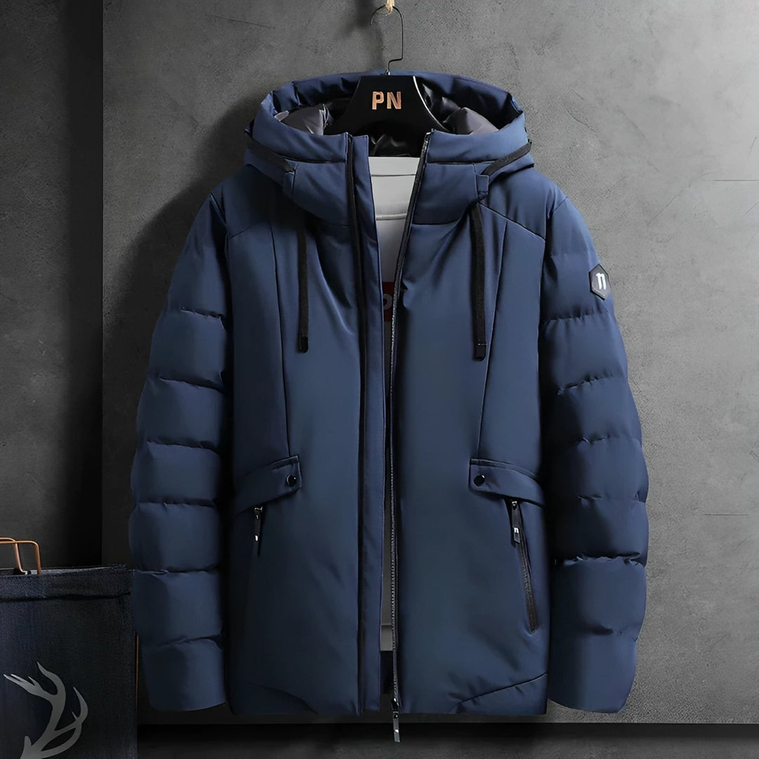 Waterproof Comfortable Men's Winter Parka - Arwin-Blue-M-State of Style