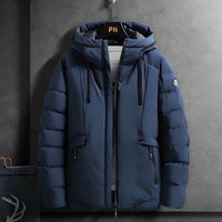 Waterproof Comfortable Men's Winter Parka - Arwin-Blue-M-State of Style