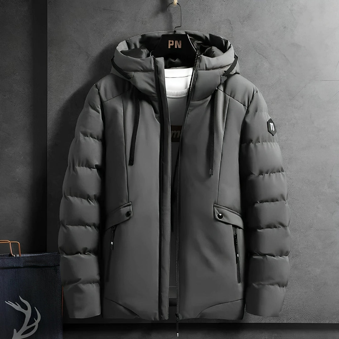 Waterproof Comfortable Men's Winter Parka - Arwin-Blue-M-State of Style