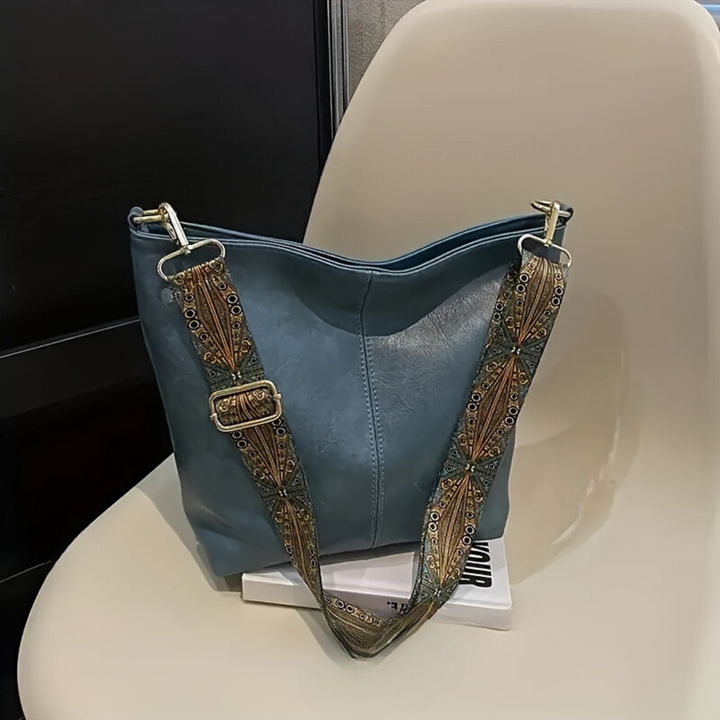 Waterproof Leather Handbag - Mia-Dark Blue-State of Style