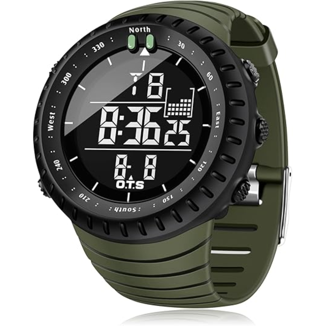 Waterproof Men's Digital Sports Watch - Henry-Army Green-State of Style