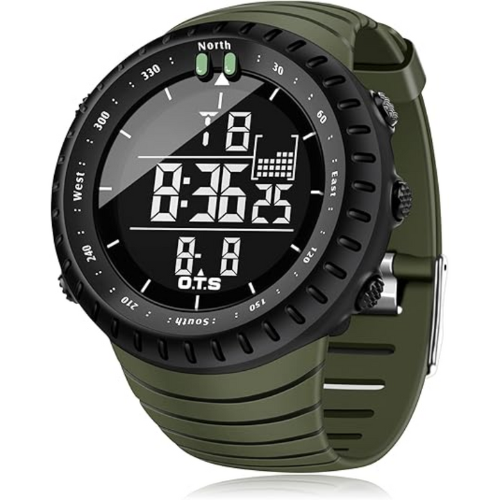 Waterproof Men's Digital Sports Watch - Henry-Army Green-State of Style
