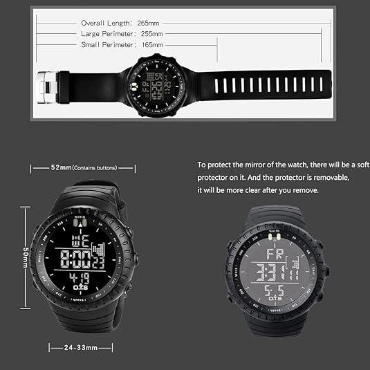Waterproof Men's Digital Sports Watch - Henry-Black-State of Style