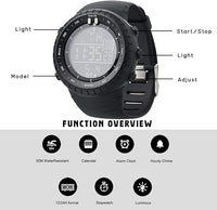 Waterproof Men's Digital Sports Watch - Henry-Black-State of Style