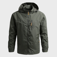 Waterproof Men's Jacket - ElementShield-Army Green-M-State of Style