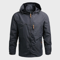 Waterproof Men's Jacket - ElementShield-Grey-M-State of Style