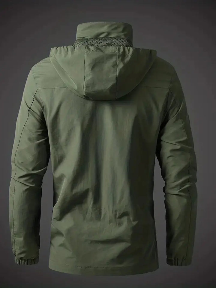 Waterproof Men's Varsity Jacket - StormGuard-Army Green-M-State of Style