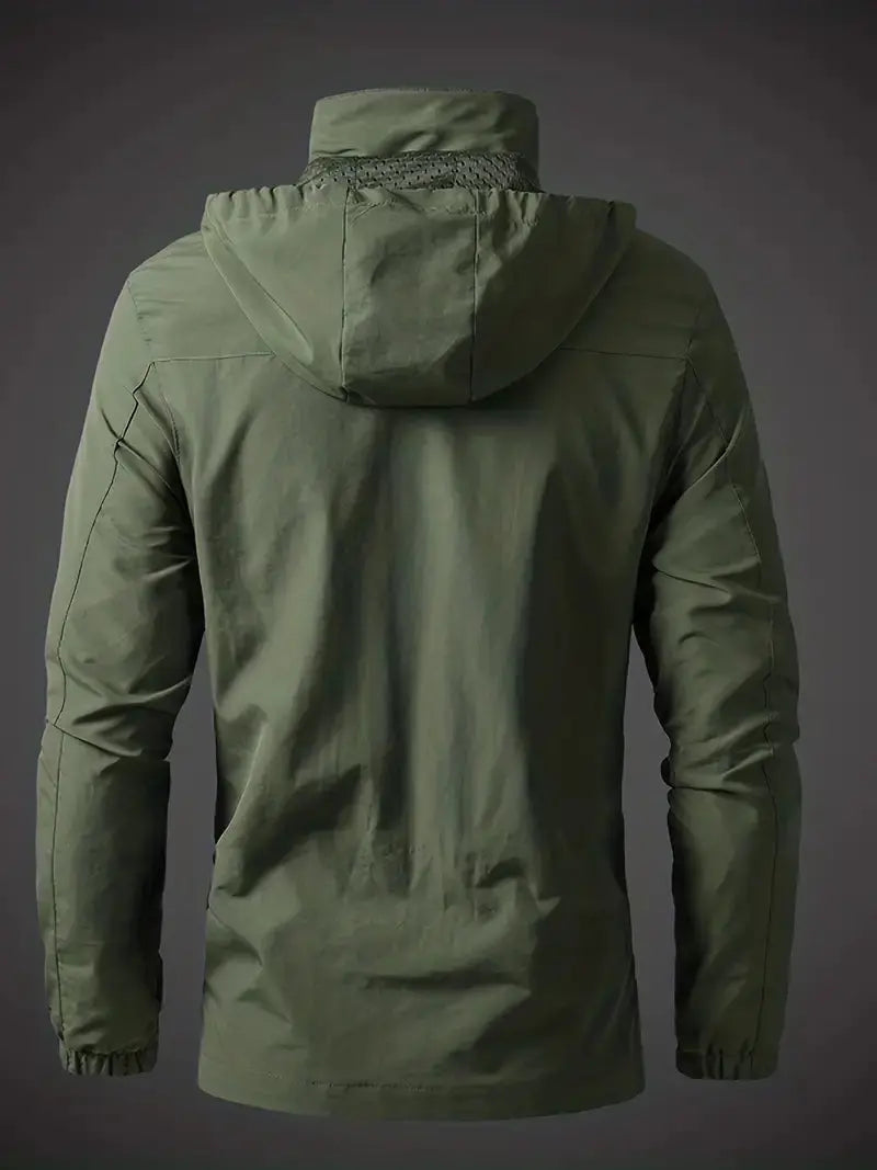 Waterproof Men's Varsity Jacket - StormGuard-Army Green-M-State of Style