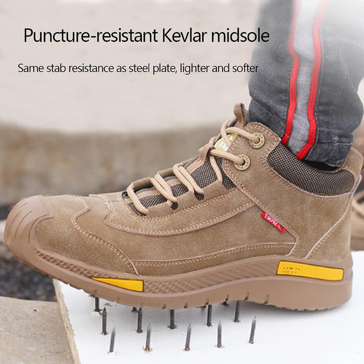Waterproof Safety Shoes with Style and Comfort - Vigaro-Brown-7-State of Style