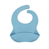 Waterproof Soft Silicone Baby Bibs with Animal Print-Blue-State of Style
