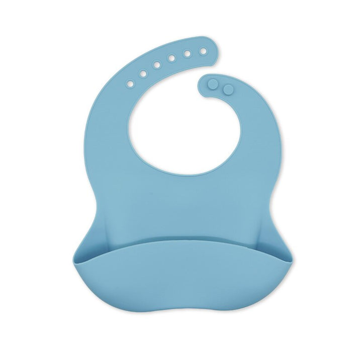 Waterproof Soft Silicone Baby Bibs with Animal Print-Blue-State of Style