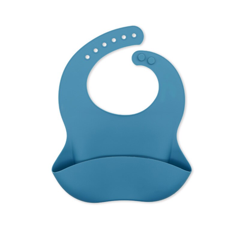 Waterproof Soft Silicone Baby Bibs with Animal Print-Dark blue-State of Style