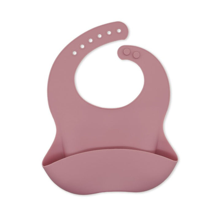 Waterproof Soft Silicone Baby Bibs with Animal Print-Dark pink-State of Style