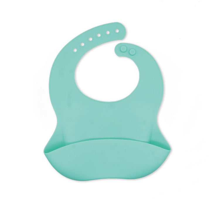 Waterproof Soft Silicone Baby Bibs with Animal Print-Mint green-State of Style