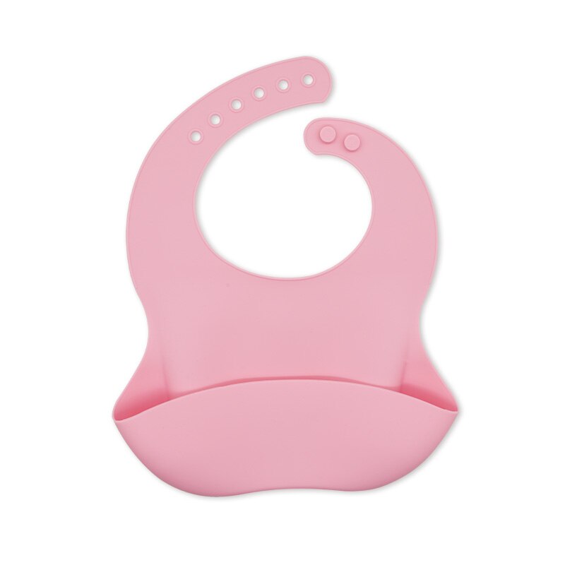 Waterproof Soft Silicone Baby Bibs with Animal Print-Pink-State of Style