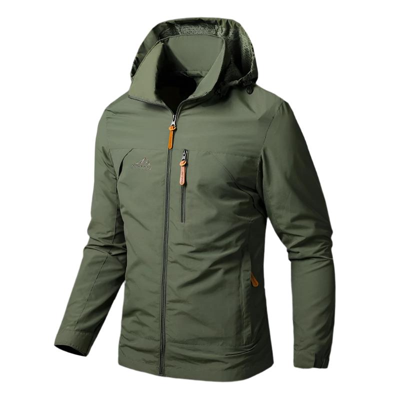 Waterproof & Windproof Men's Jacket – Arvid-Army green-S-State of Style